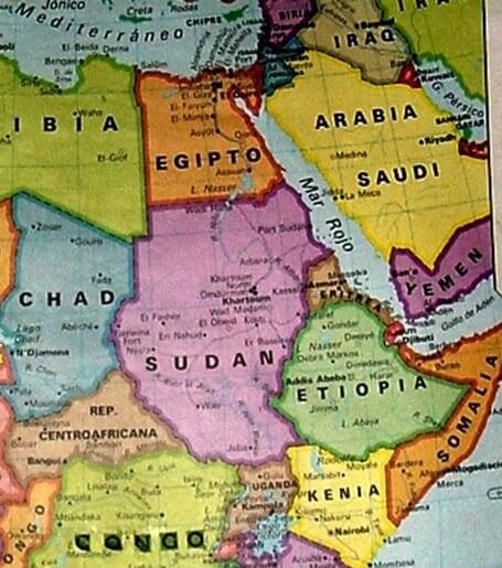 Agrupación de países ribereños con el Mar Rojo y el Cuerno de África