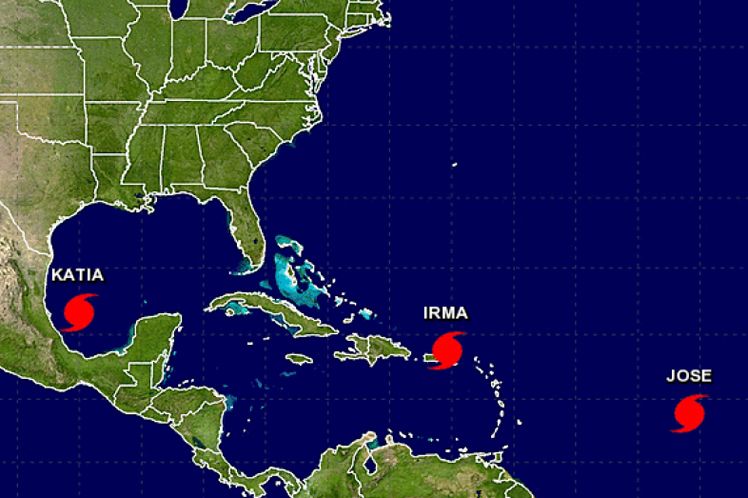 Huracanes Katia, Irma  y José azotan el Caribe