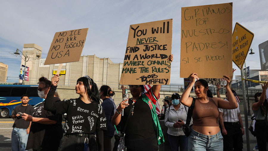 Movilizaciones en EEUU contra políticas autoritarias de Trump