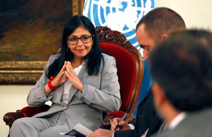 Delcy Rodr&iacute;guez en la ONU