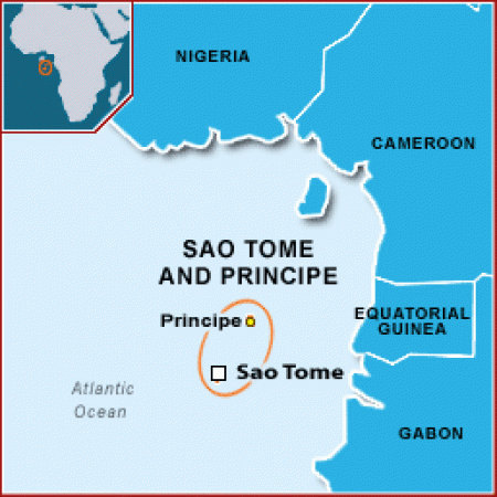 Mapa de Santo Tome y Principe