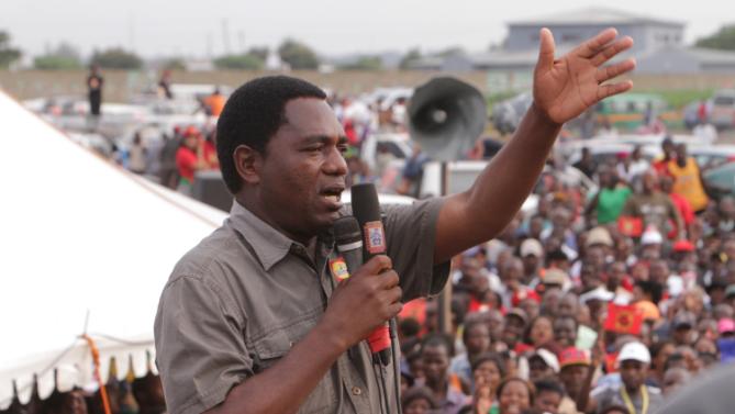 El líder opositor Hakainde Hichilema