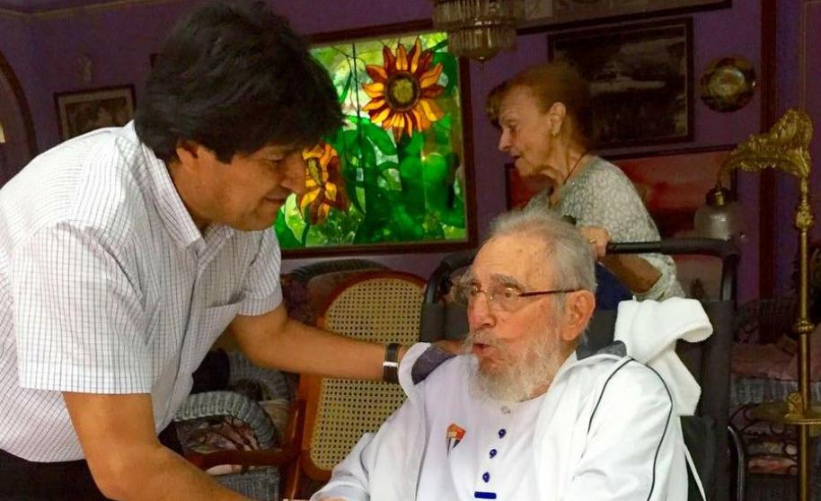 Evo Morales visita a Fidel Castro: "lúcido como siempre"