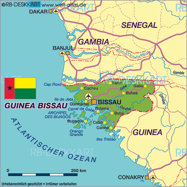 Mapa de Guinea Bissau