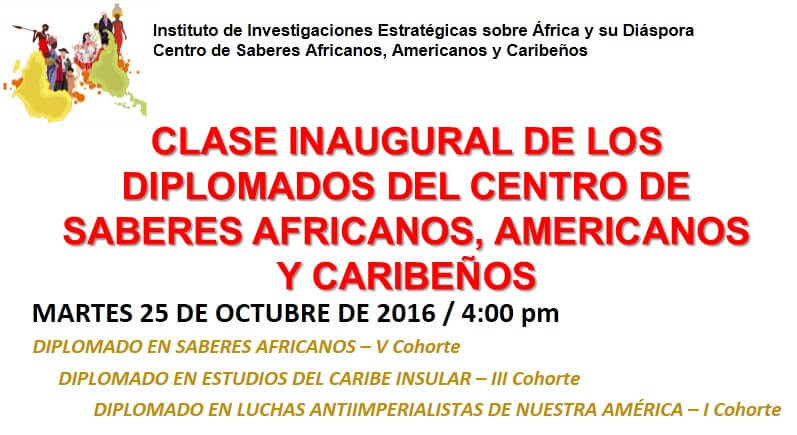 La clase inaugural será el martes 25/10/2016