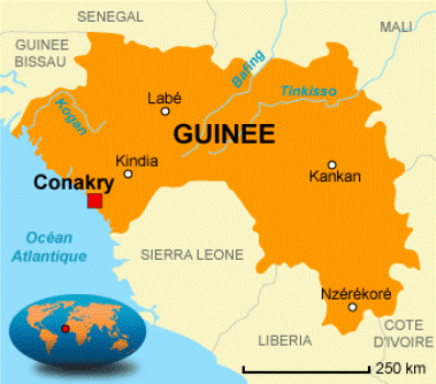 Ubicación geográfica de Guinea