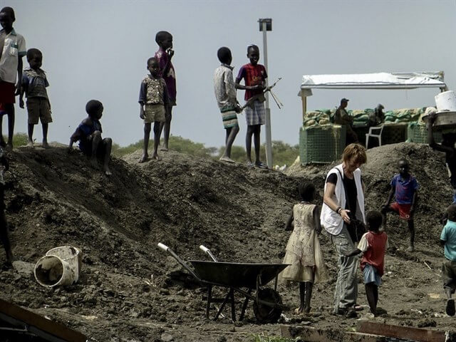 Zona de guerra civil en Sudán del Sur