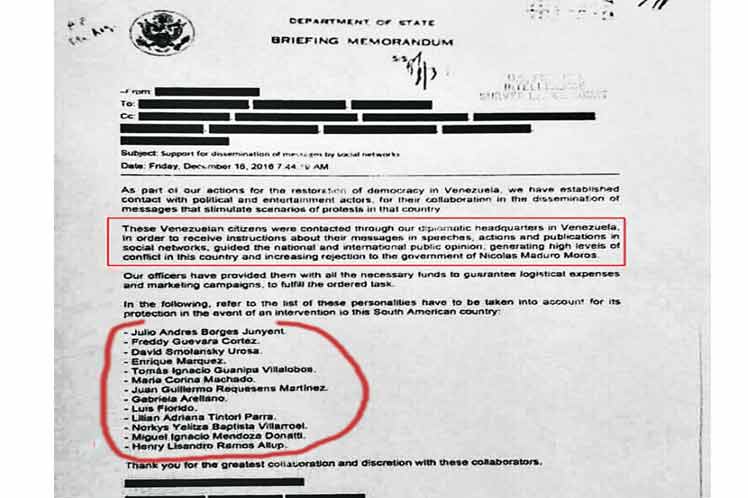 Las acciones generarían altos niveles de conflictos en el país y 'aumentando el rechazo' al gobierno bolivariano