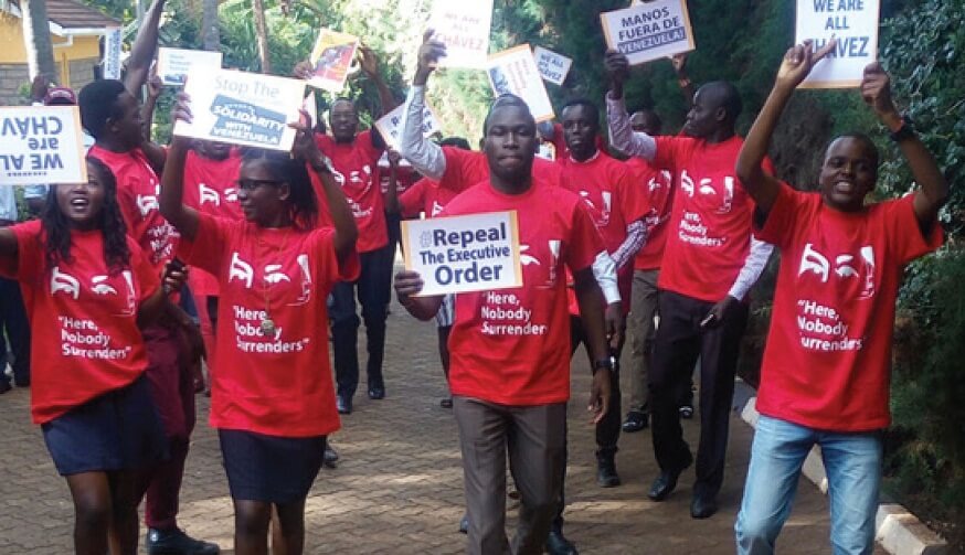 Acto de solidaridad con juventud de Kenia 