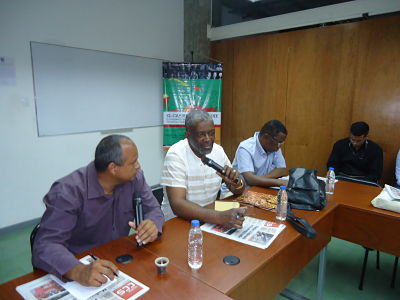 El activista Roland Lumumba, y el periodista mozambicano Gustavo Mavie, estuvieron participando en las jornadas de Diálogo Mundial por la Paz, la Soberanía y la Democracia Bolivariana “Todos Somos Venezuela