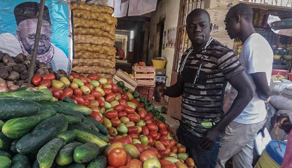 Los productos vendidos en los mercados provienen de zonas rurales como la región de Niayes, una de las más productivas del país, ubicada en el noroeste de Senegal. 