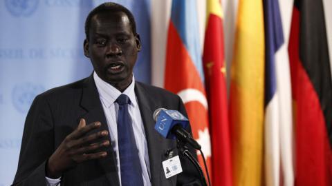 Ministro de Asuntos Exteriores y Cooperación Internacional de la República de Sudán del Sur Deng Alor Kuol
