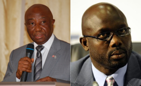 Joseph Boakai y George Weah