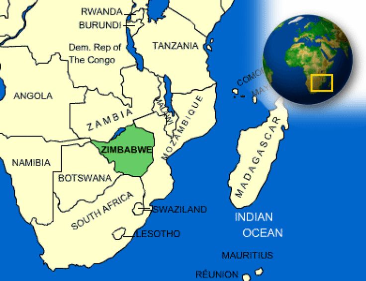 Mapa de Zimbabue
