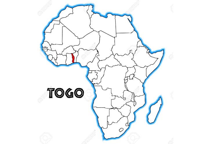 Mapa África -Togo