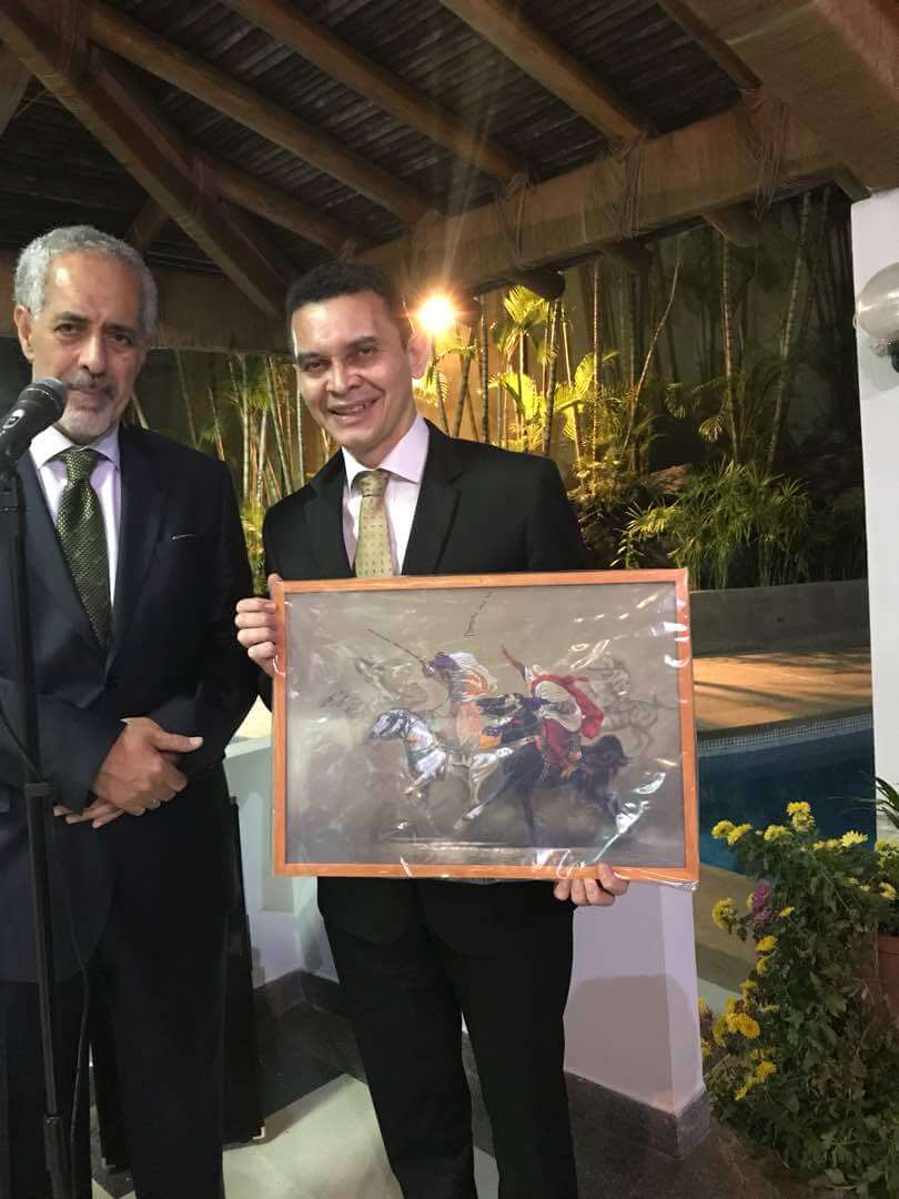 Embajador de Argelia  y Reinaldo Bolívar