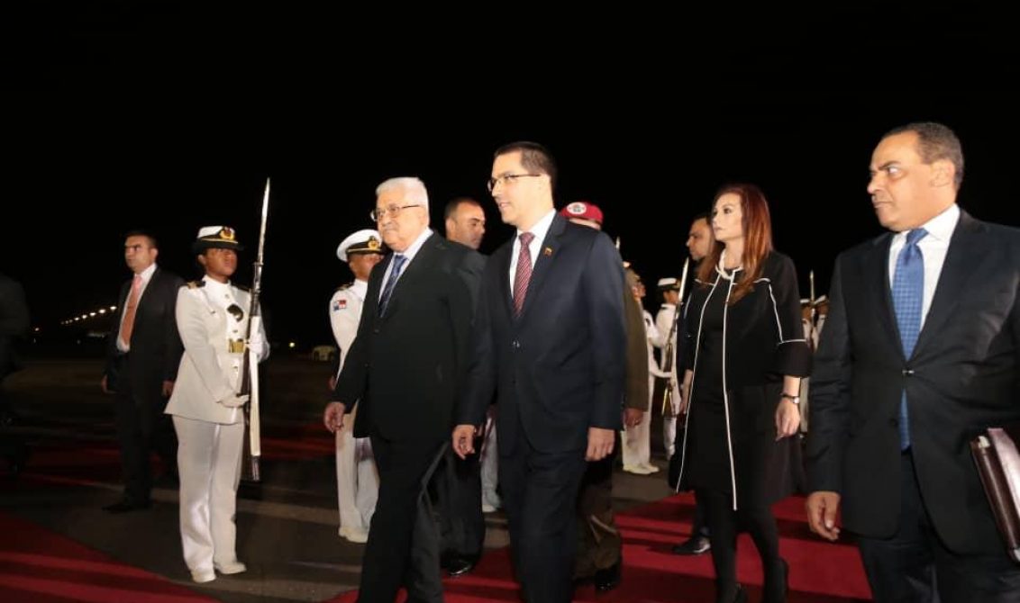Llegada a Venezuela del Presidente de Estado de Palestina Mahmoud Abbas