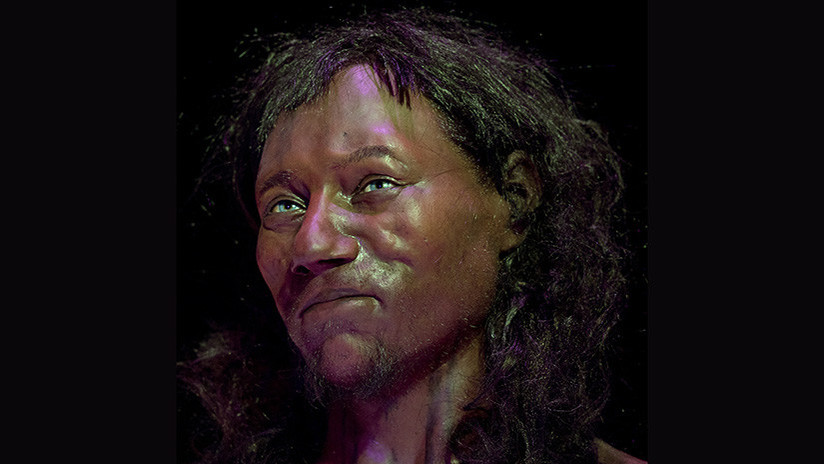 Recreación de la cabeza del Hombre de Cheddar en Londres