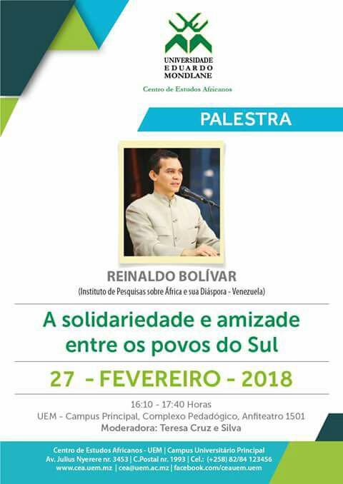 Poster de la Conferencia del Profesor Reinaldo Bolívar
