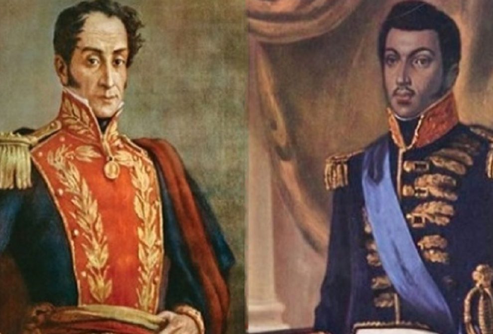 Simón Bolívar y Alexandre Petión