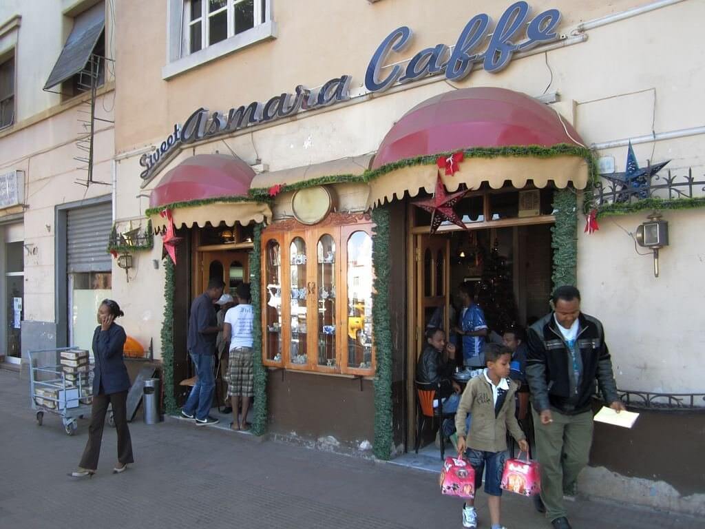 Un café en Asmara la capital de Eritrea