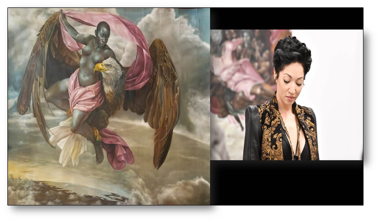 Harmoní Rosales y su obra titulada Abduction