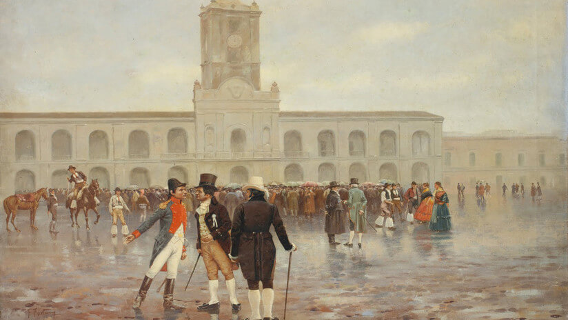 La Revolución de Mayo óleo de Francisco Fortuny