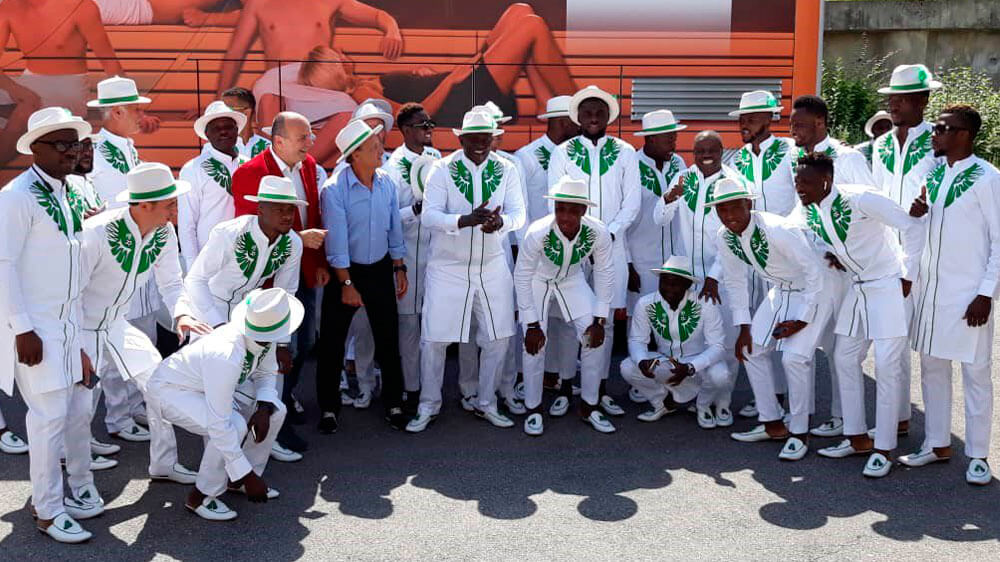Así lucieron los jugadores de Nigeria estuvieron en el foco de atención por su original estilo