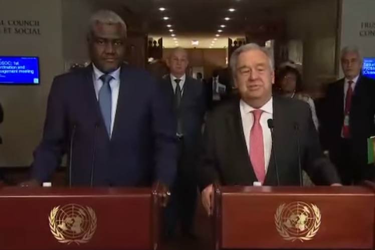 Secretarios de la UA y la ONU