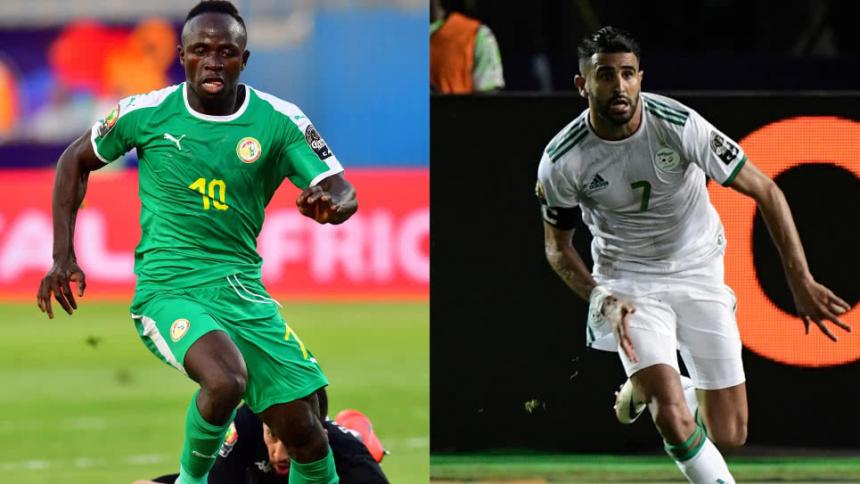 Sadio Mané (Senegal) y Riyad Mahrez (Argelia)