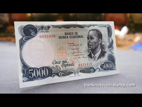 Guinea Ecuatorial, billete con la imagen de Enrique Nvo