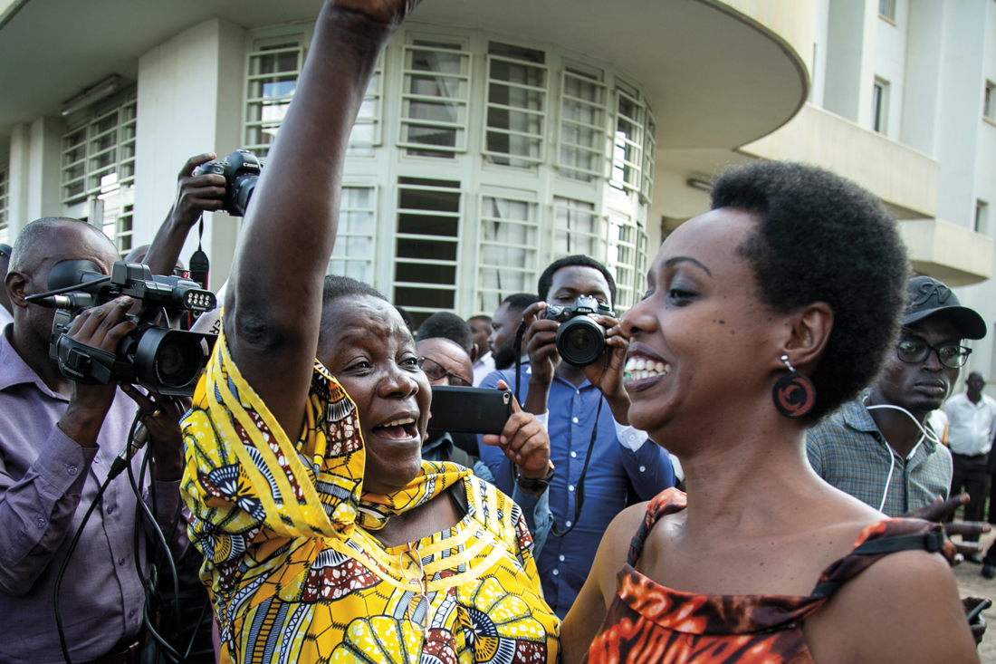Diane Rwigara después de su detención. La ruandesa había intentado disputar la presidencia del país a Paul Kagamé Fotografía: Getty