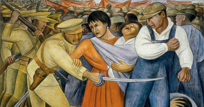 Pintura de Diego Rivera el levantamiento simbolo de la lucha de clases