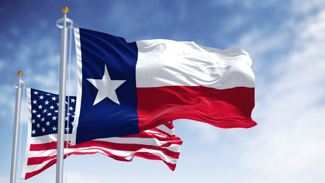 Bandera de EE.UU. Y Bandera de Texas