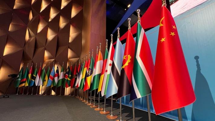Banderas China y países africanos