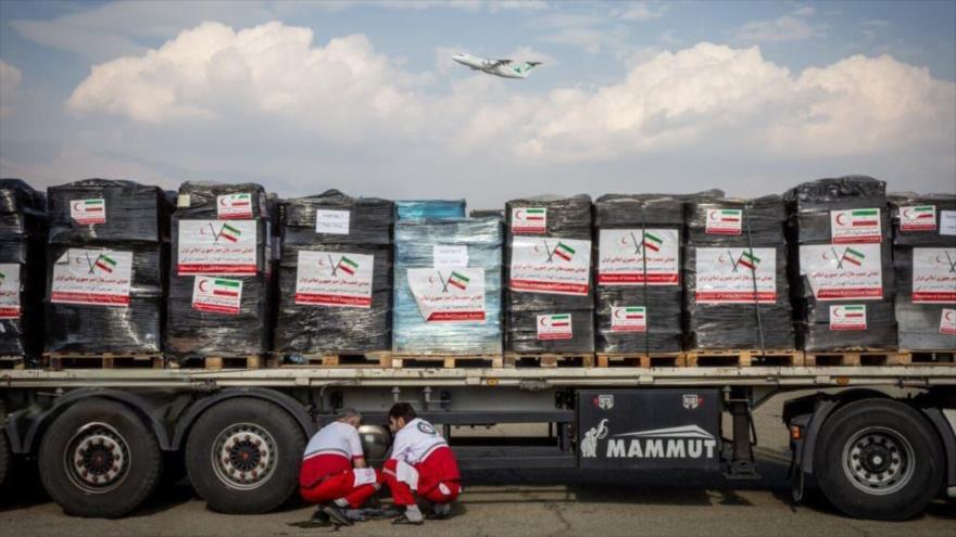 Un lote de la ayuda humanitaria de Irán para enviar a la Franja de Gaza 20 de octubre de 2023