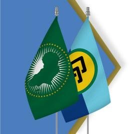 Banderas de la Union Africana y Caricomjpg