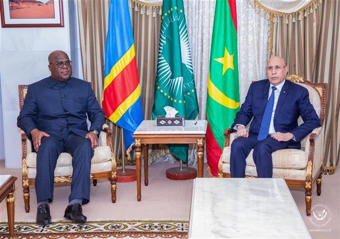 El presidente de Mauritania y titular de la Unión Africana UA Mohamed Ould Ghazouani reafirmó su apoyo al proceso de paz en la República Democrática del Congo RDC