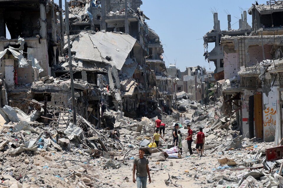 Palestina volver al barrio en ruinas