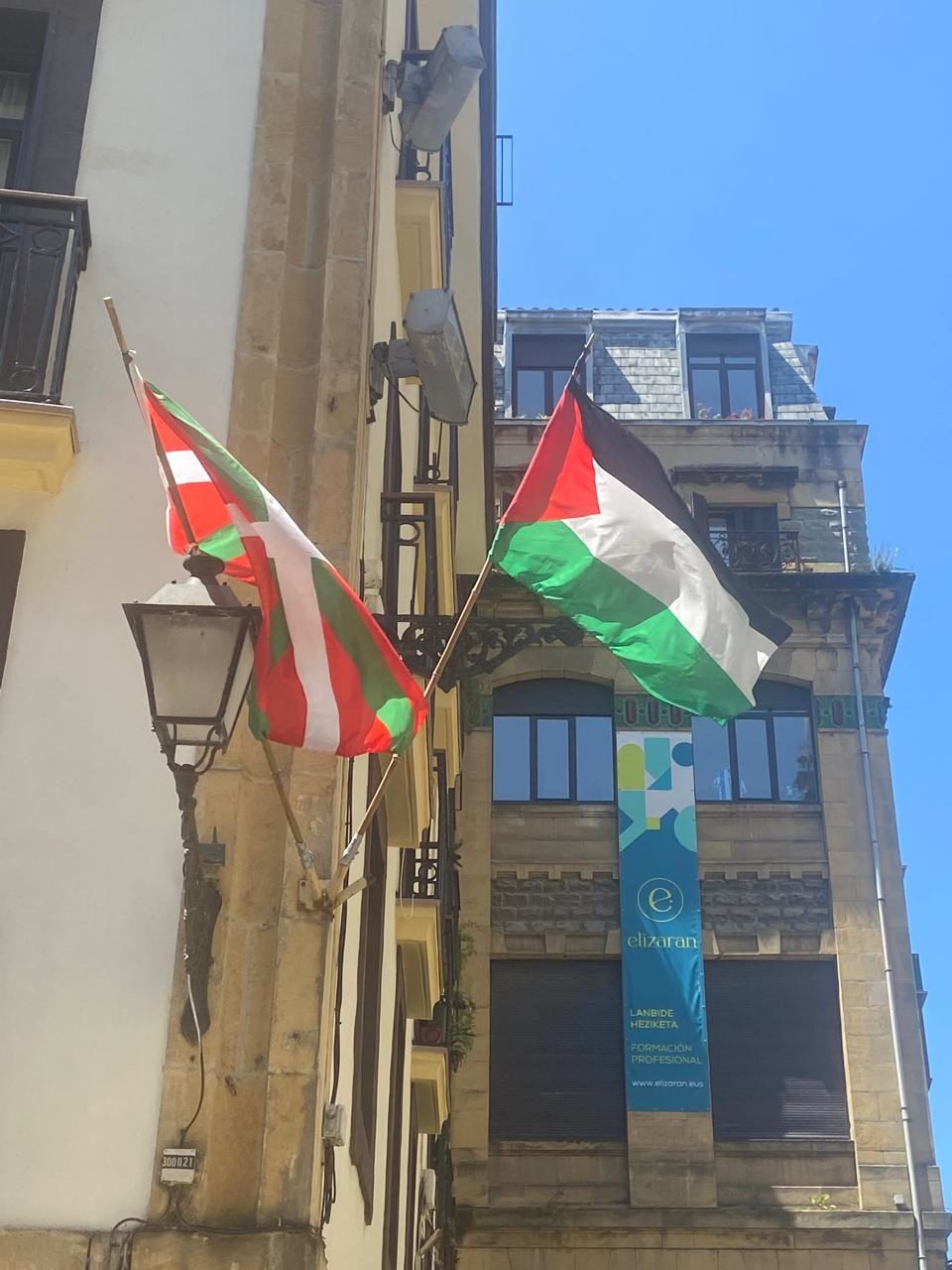 Banderas palestinas en Euskal Herria