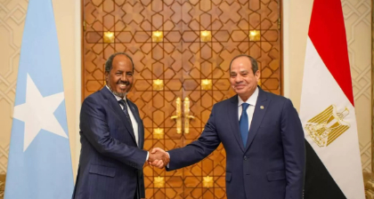  Presidente de Somalia, Hassan Sheikh Mohamud, junto al Presidente de Egipto, Abdel Fattah El-Sisi 