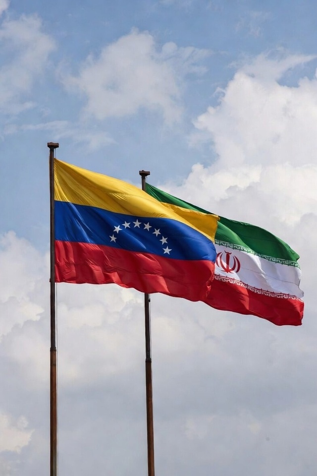 Banderas de Venezuela e Irán