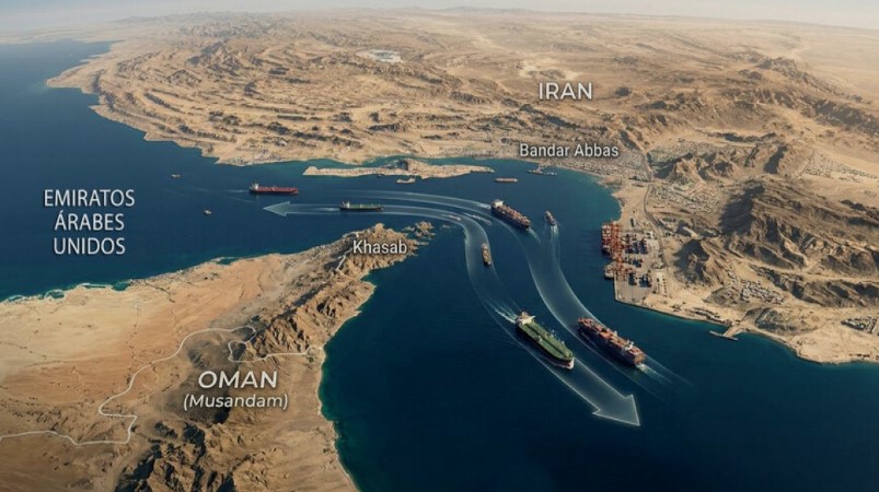 Foto: El estrecho de Ormuz / La Mañana