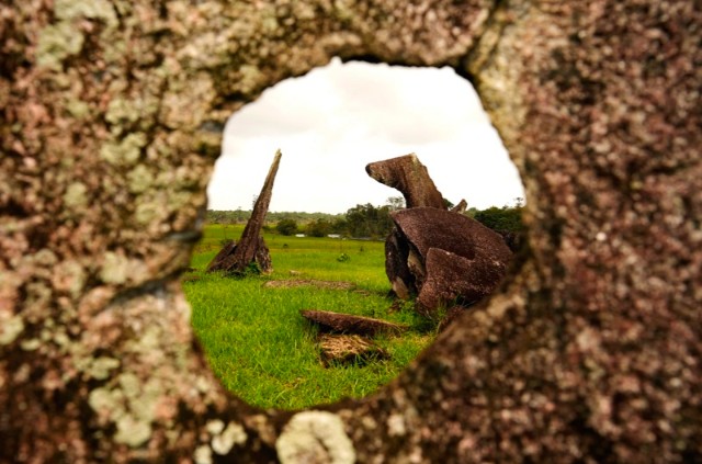 El Parque Arqueológico del Solsticio, al que algunos llaman el “Stonehenge del Amazonas”, se puede ver en Calcoene, estado de Amapá, Brasil, el viernes 13 de marzo de 2026. (Foto AP/Eraldo Peres)