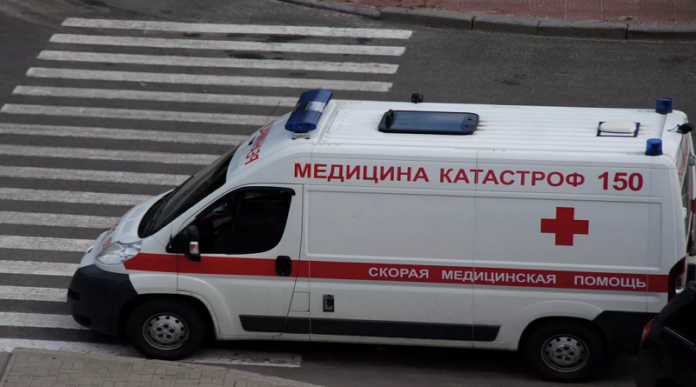 Ambulancia en la región de Járkov en Ucrania