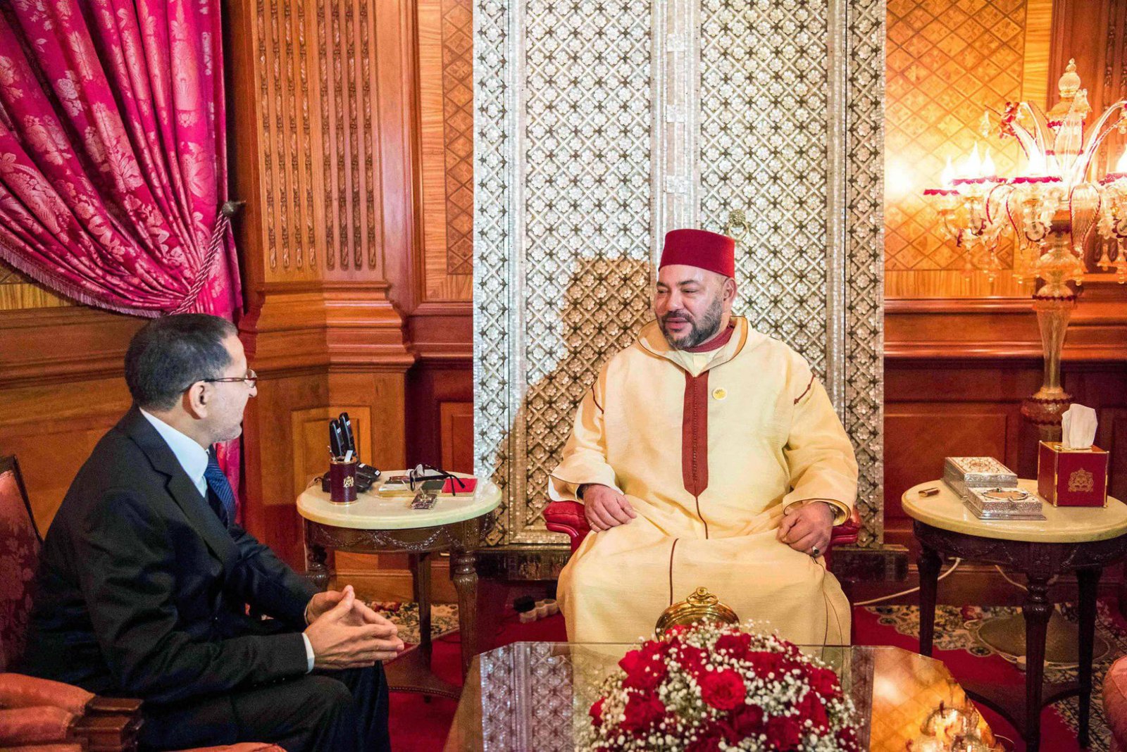 El rey de Marruecos Mohamed VI recive en el Palacio Real de Casablanca al nuevo jefe de Gobierno