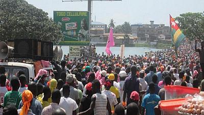Manifestantes Togoleses