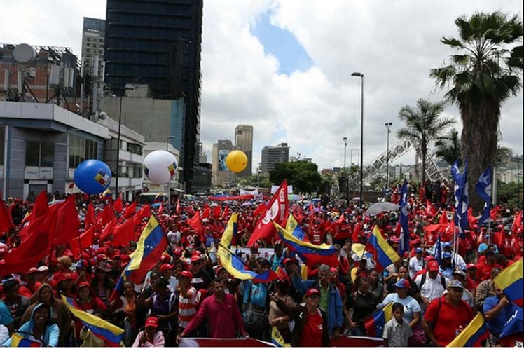 Marcha en apoyo a la Revolución Bolivariana