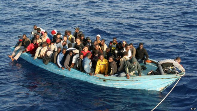 Migrantes en el Mediterráneo