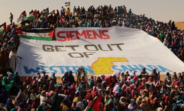 Protesta contra Siemens en el Sahara Occidental
